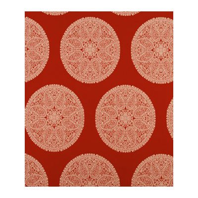 Robert Allen Paisley Way Lacquer Red Fabric