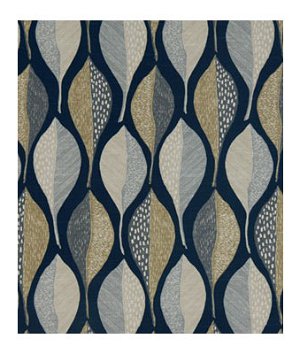 Robert Allen @ Home Woodblock Leaf Indigo Fabric