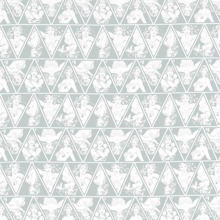 DC Comics Wonder Woman Triangles in Stone Fabric