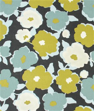 Robert Allen @ Home Top Floral Charcoal Fabric