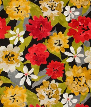 Robert Allen @ Home Lush Floral Red Lacquer Fabric