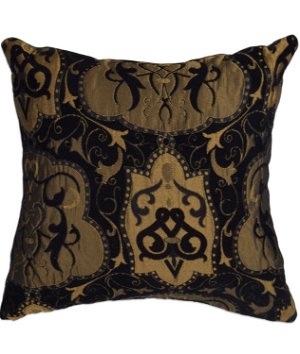 15 inch x 15 inch Puffed Up Black Premium Decorative Pillow