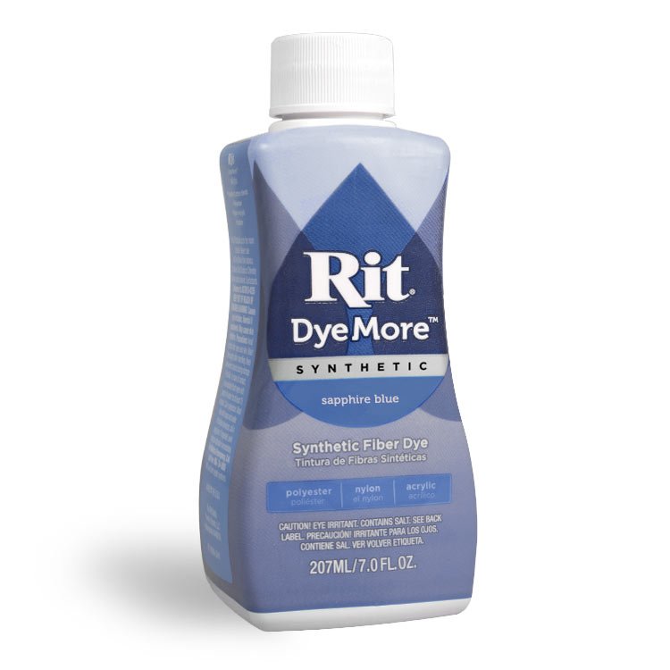 New Rit DyeMore Synthetic Fiber Dye Sapphire Blue Polyester Nylon