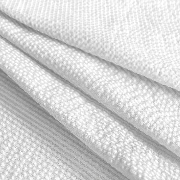 Vintage Cotton Fabric NICE Woven Brown & White seersucker Stripe 36w 1yd 
