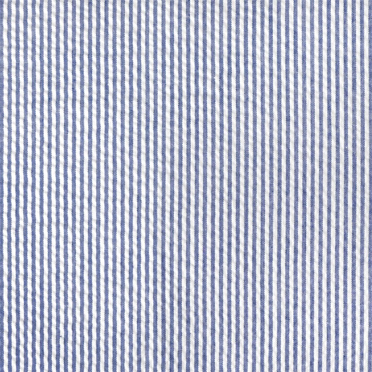 Robert Kaufman Royal Blue Seersucker Stripe Fabric 