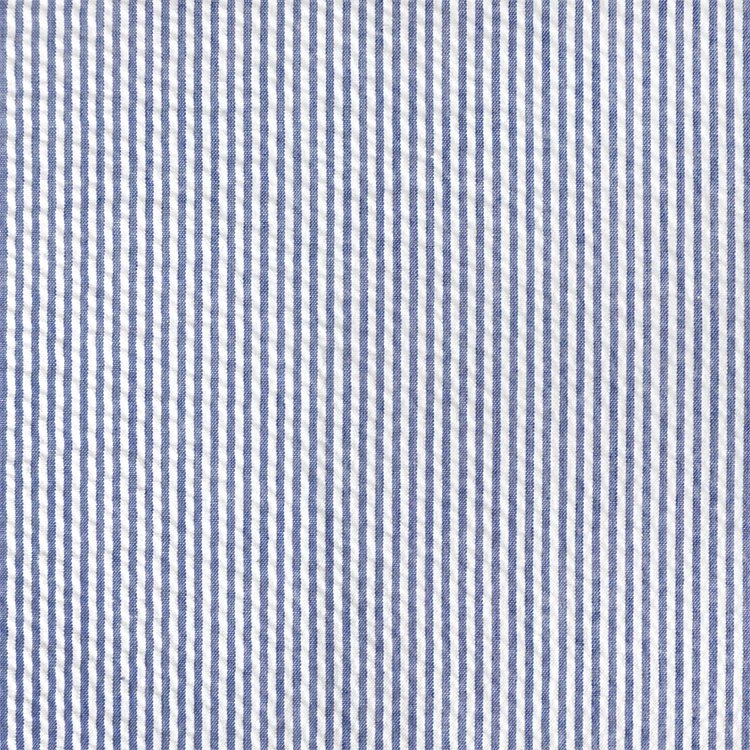 Robert Kaufman Royal Blue Seersucker Stripe Fabric