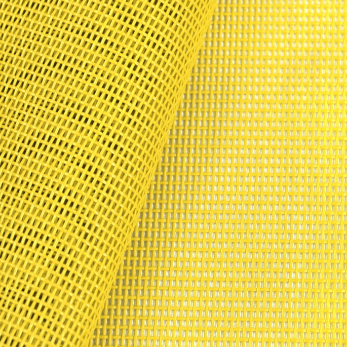 Phifertex Standard Solids Lemon Yellow Outdoor Vinyl Mesh Fabric image 1 of 1