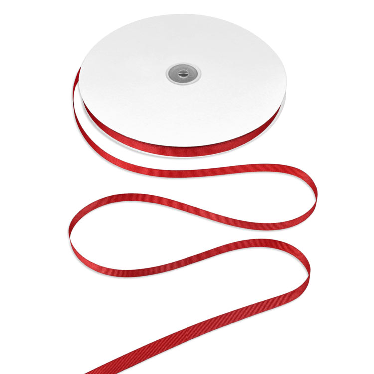 3/8" Red Grosgrain Ribbon - 100 Yards