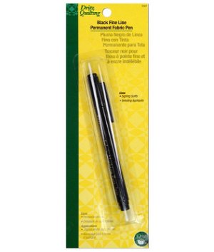 Dritz Fine Line Permanent Fabric Pen - Black