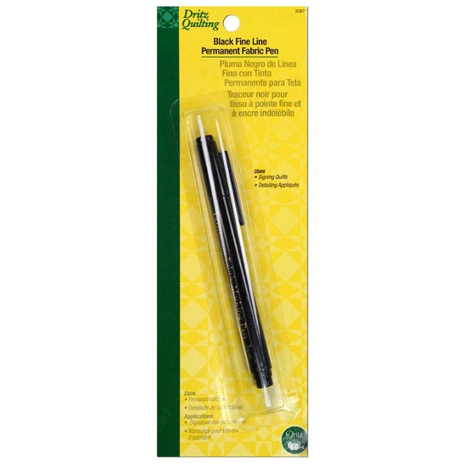 Dritz Fine Line Permanent Fabric Pen - Black