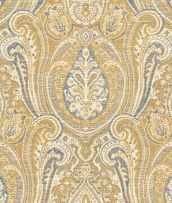 Paisley Yellow Fabric by the Yard