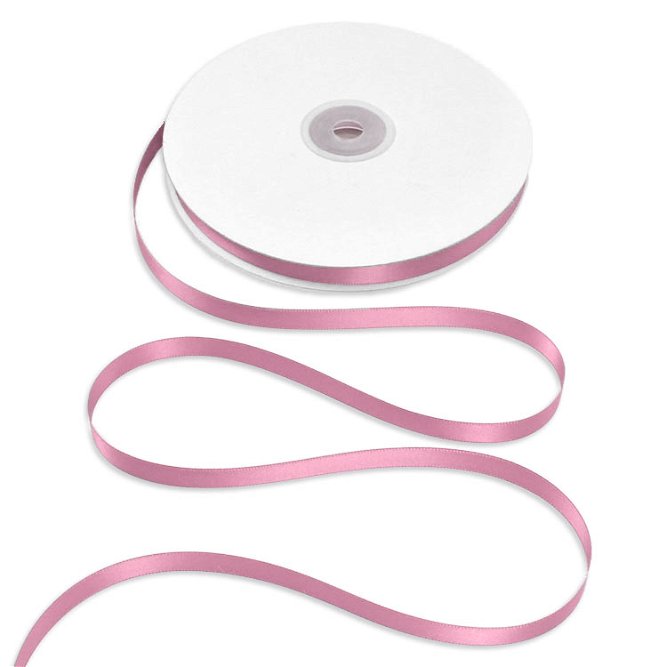 3/8&quot; Pink Double Face Satin Ribbon - 50 Yards
