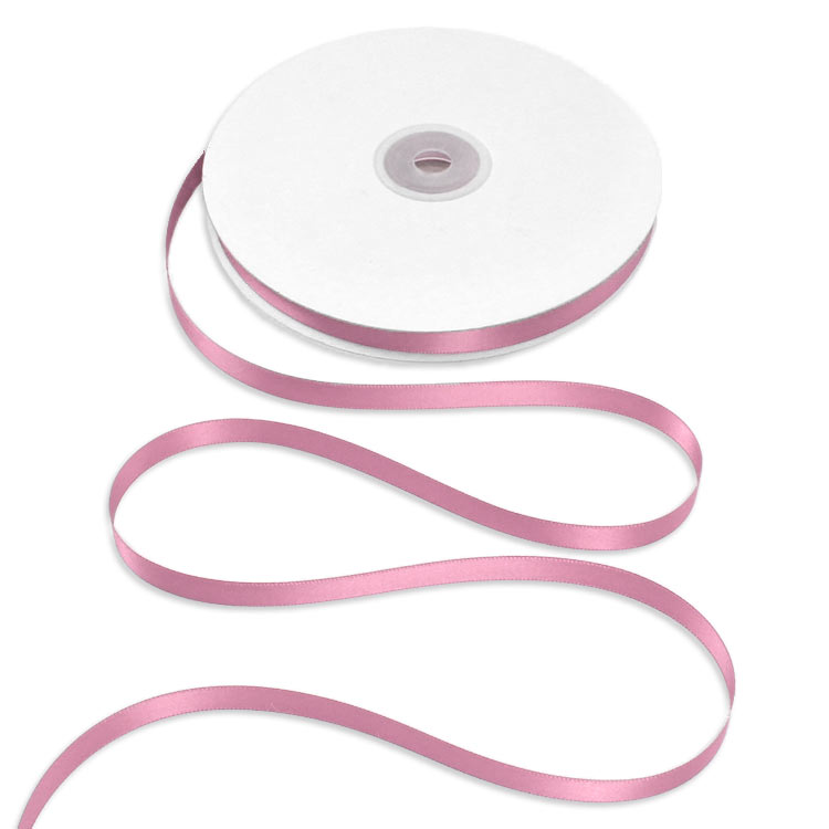 3/8" Pink Double Face Satin Ribbon - 50 Yards