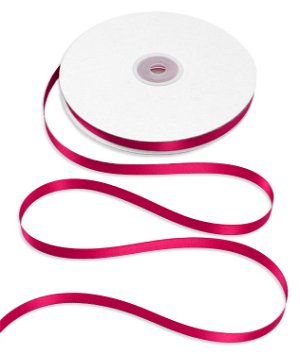 3/8 inch Hot Pink Double Face Satin Ribbon - 50 Yards