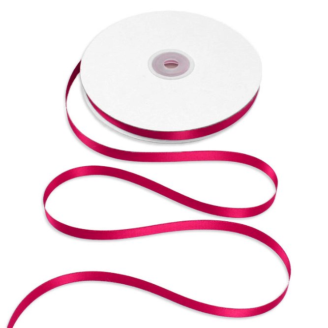 3/8&quot; Hot Pink Double Face Satin Ribbon - 50 Yards