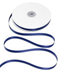 3/8" Navy Blue Double Face Satin Ribbon - 50 Yards