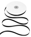 3/8" Black Double Face Satin Ribbon - 50 Yards