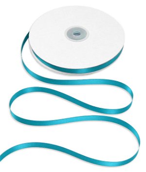 3/8 inch Turquoise Double Face Satin Ribbon - 50 Yards