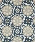 Kravet Exotic Suzani Indigo Fabric