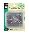 75 Color Long Rustproof Ball Point Pins - Size 24