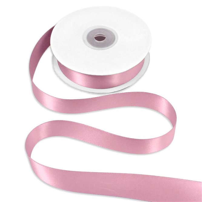 7/8&quot; Pink Double Face Satin Ribbon - 25 Yards