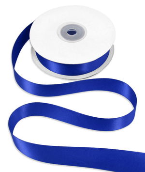 7/8 inch Royal Blue Double Face Satin Ribbon - 25 Yards