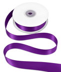 7/8" Purple Double Face Satin Ribbon - 25 Yards