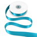 7/8" Turquoise Double Face Satin Ribbon - 25 Yards