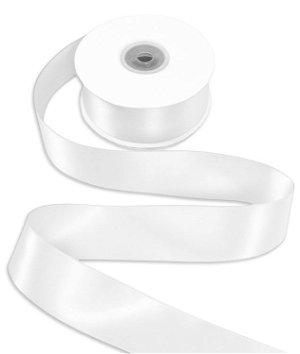 1-1/2 inch White Double Face Satin Ribbon - 25 Yards