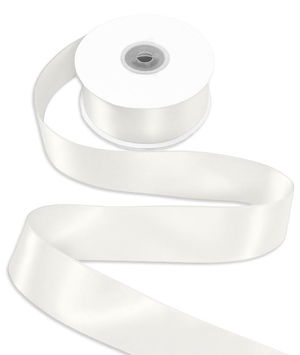 1-1/2 inch Ivory Double Face Satin Ribbon - 25 Yards