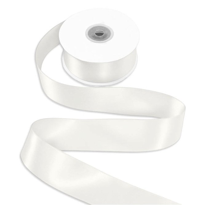 1-1/2&quot; Ivory Double Face Satin Ribbon - 25 Yards