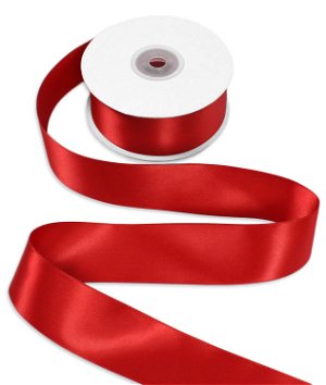1-1/2 inch Red Double Face Satin Ribbon - 25 Yards