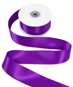 1-1/2 inch Purple Double Face Satin Ribbon - 25 Yards