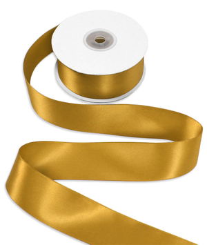 1-1/2 inch Gold Double Face Satin Ribbon - 25 Yards