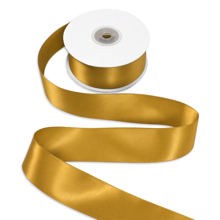 1-1/2" Gold Double Face Satin Ribbon - 25 Yards