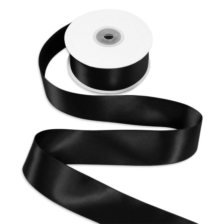 Black Silk Ribbon 1/2 wide BY THE YARD