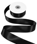 1-1/2" Black Double Face Satin Ribbon - 25 Yards