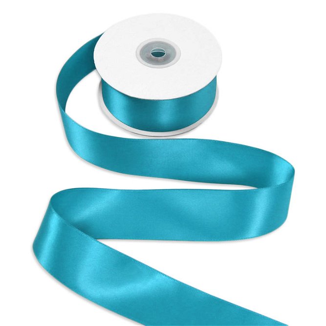 1-1/2&quot; Turquoise Double Face Satin Ribbon - 25 Yards
