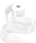 2-1/2" White Double Face Satin Ribbon - 25 Yards
