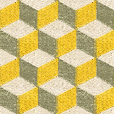 Kravet 32879.411 Color Blocks Yellow Grey Fabric