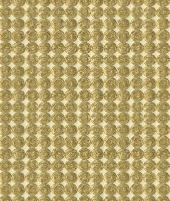 Kravet 33557.4 Rare Coin White Gold Fabric
