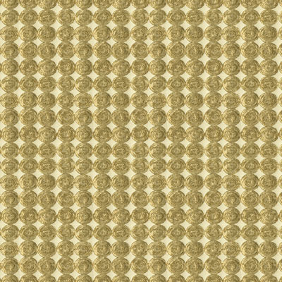 Kravet 33557.4 Rare Coin White Gold Fabric