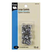 Dritz 15 Nickel Eyelets - 1/4"