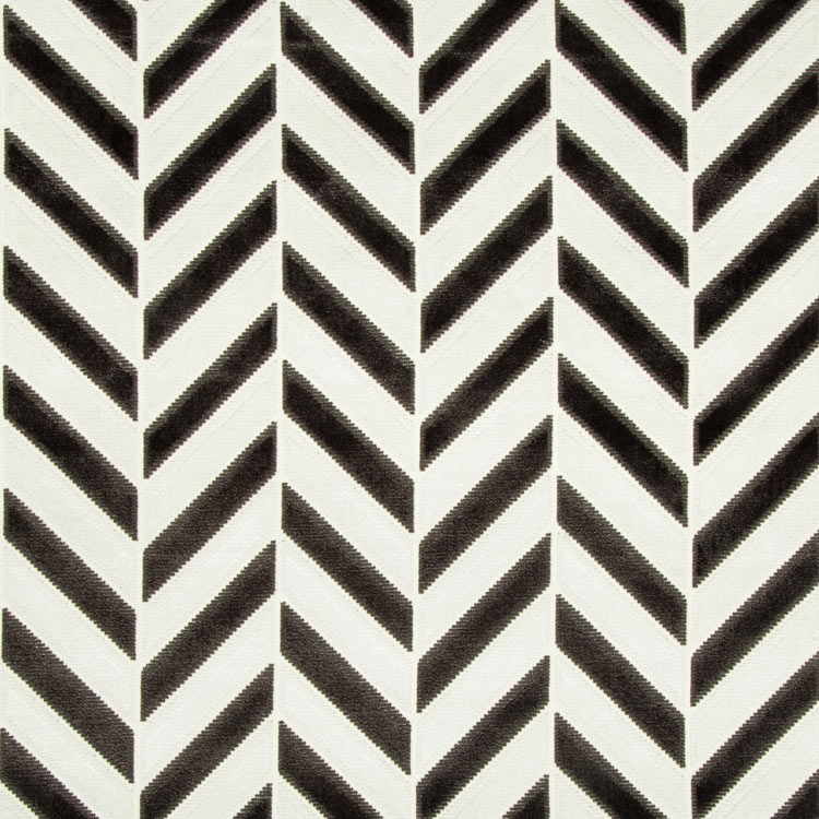 Kravet 34779.81 Pinnacle Velvet Ivory/Noir Fabric