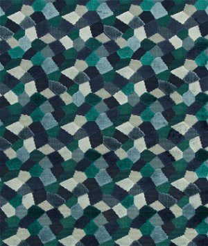 Kravet 34783.535 Modern Mosaic Peacock Fabric