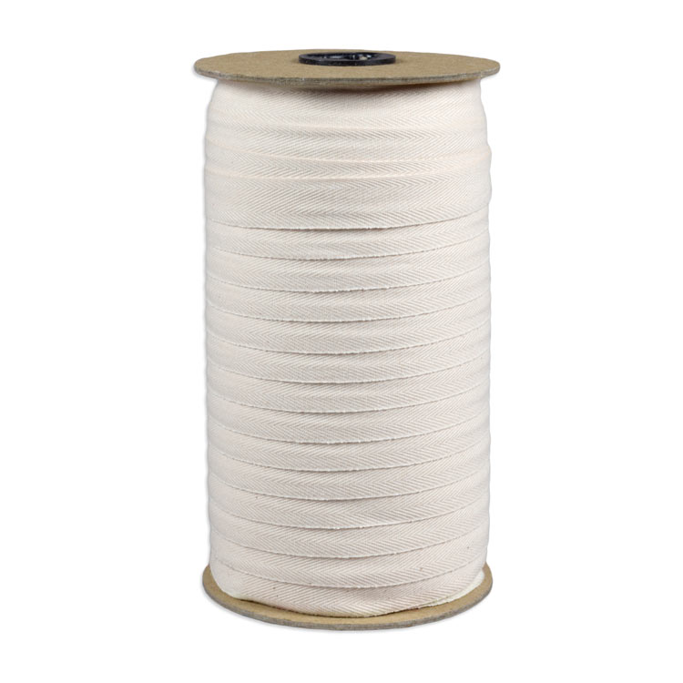 Twill tape cotton washed 25 mm white