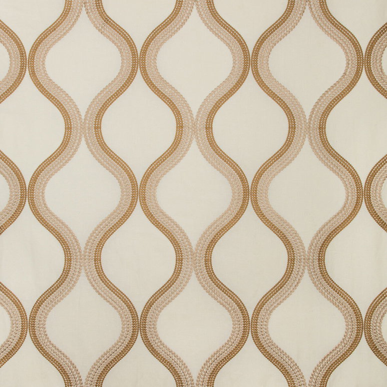Kravet Wandering Ivory/Gold Fabric