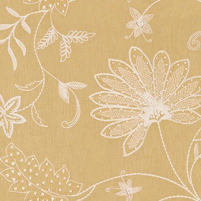 Kravet 3574.4 Hand Embroidery Saffron Fabric