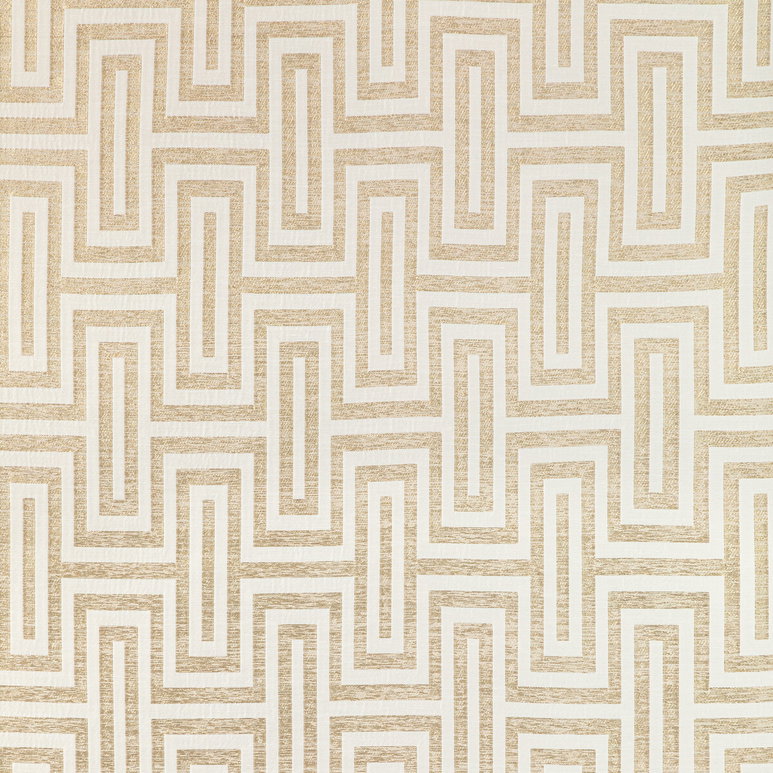 Kravet Geo Glam Ivory Gold Fabric