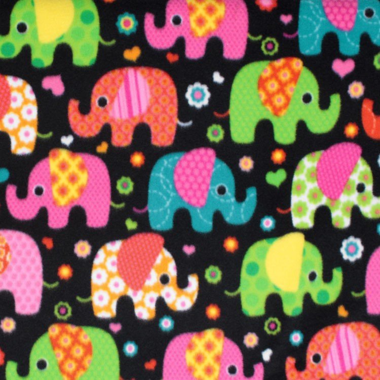 Elephants WinterFleece Fabric
